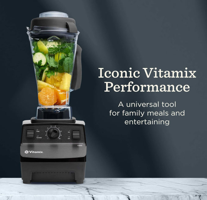 Vitamix 5200 iconic performance blender with fresh ingredients